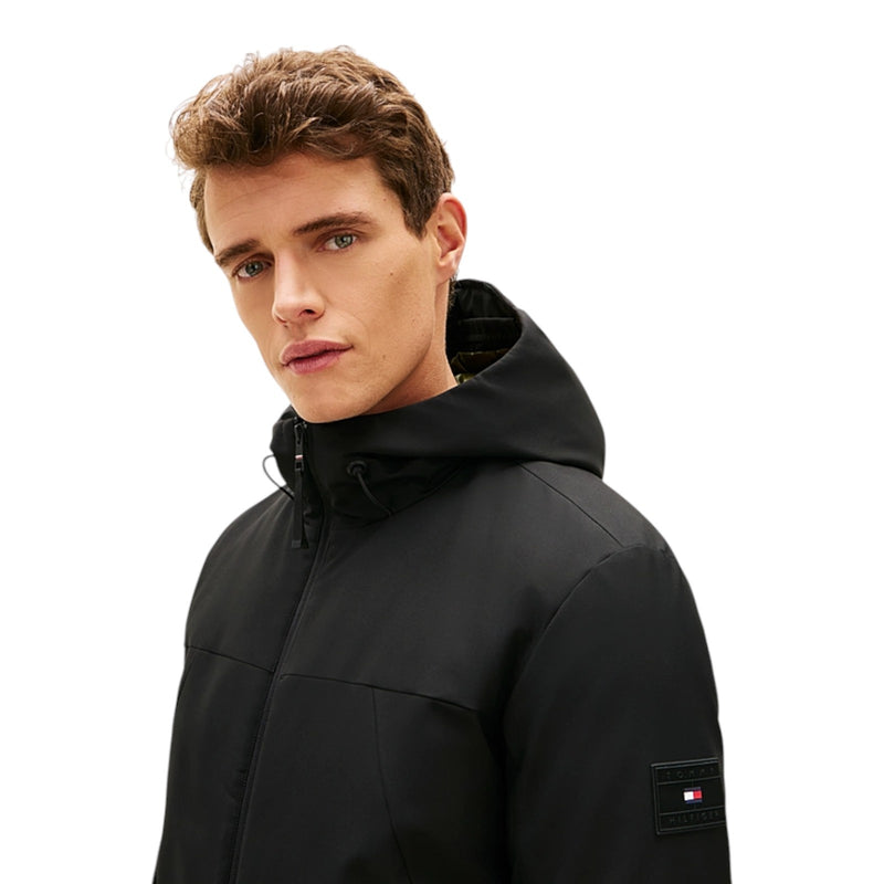 Giacche Uomo Tommy Hilfiger - Tech Hooded Short Padded Jacket - Nero