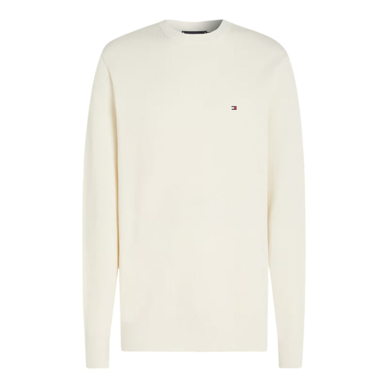 Maglioni Uomo Tommy Hilfiger - Essential Structure Crew Neck - Bianco