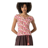 Bluse Donna Surkana - Blusa con manica svasata e coulisse - Multicolore