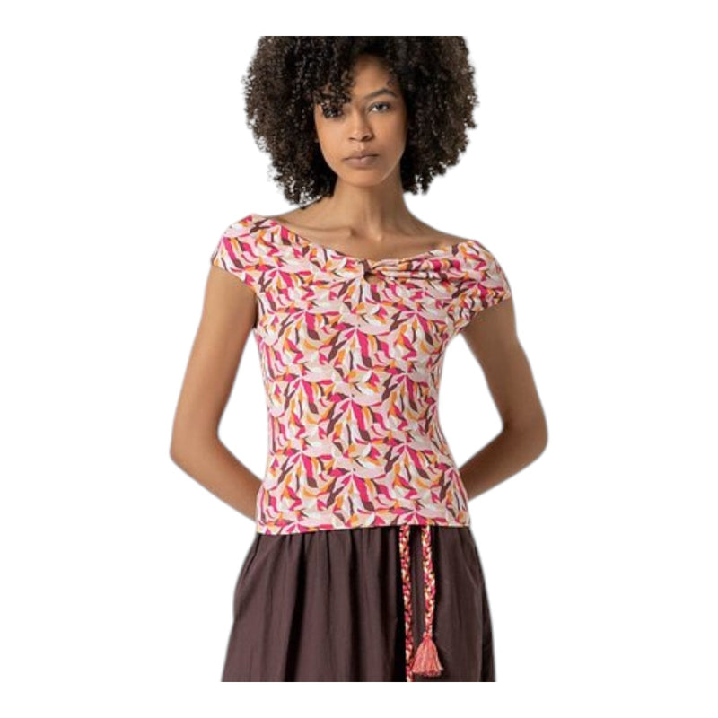 Bluse Donna Surkana - Blusa con manica svasata e coulisse - Multicolore
