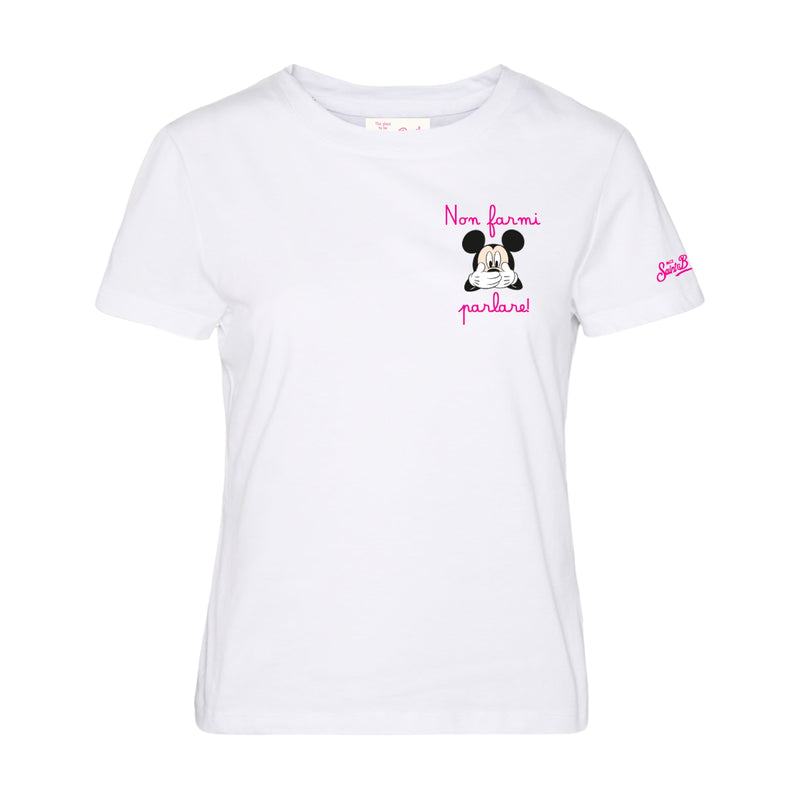 T-shirt Donna Mc2 Saint Barth - Emilie Cotton Crew Neck T-Shirt - Bianco