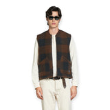 Gilet Uomo Impure - Gilet Zip Mix.boiled Wool - Marrone