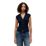 Cardigan Donna Tommy Hilfiger - Mid Gg Cable Vest Cardi - Blu