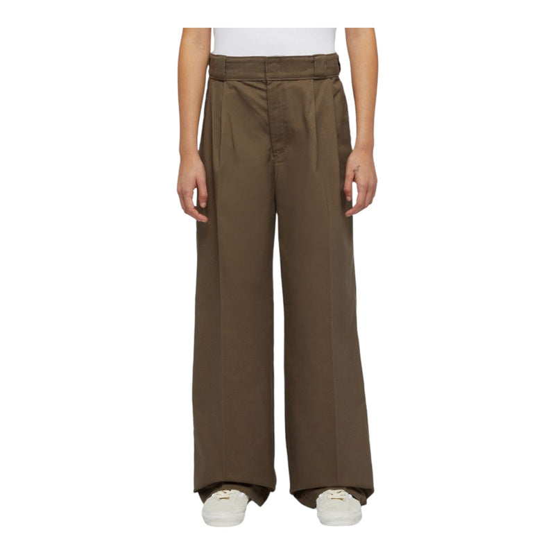 Pantaloni Donna Dickies - Pleated Multi Pocket Workpant - Marrone