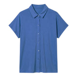 Camicie Donna Surkana - Camicia a maniche corte - Azzurro