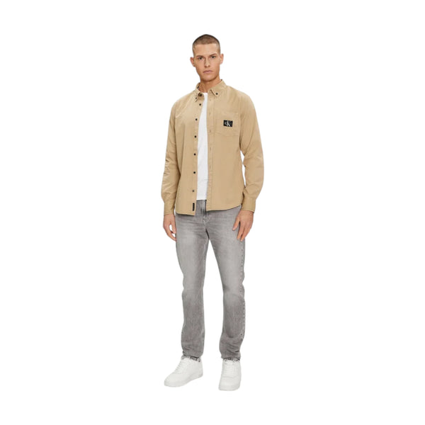 Camicie casual Uomo Calvin Klein - Regular Shirt - Beige