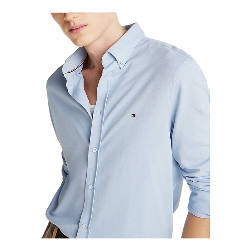 Camicie casual Uomo Tommy Hilfiger - Performance Oxf Pique Sf Shirt - Azzurro