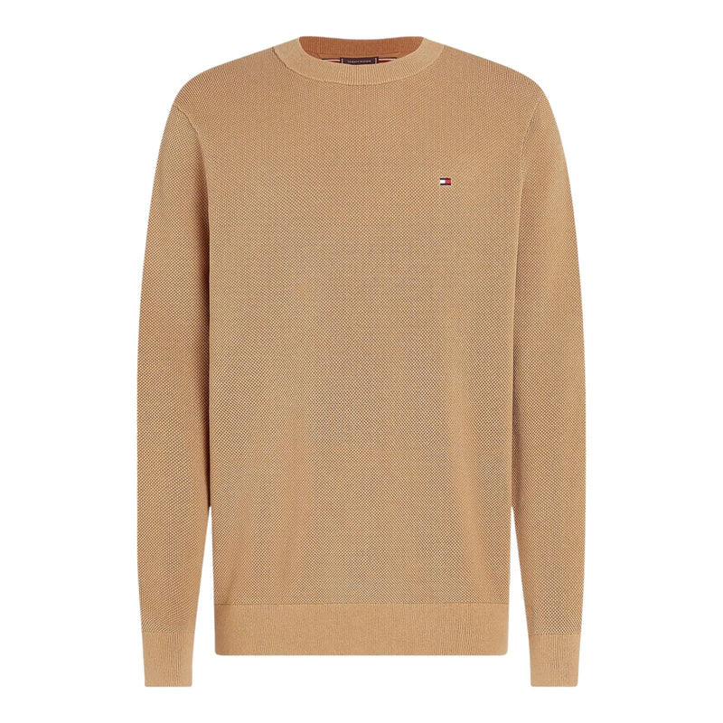 Maglioni Uomo Tommy Hilfiger - Essential Structure Crew Neck - Cammello