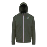 Felpe con cappuccio Uomo K-Way - Le Vrai Arroux Hv Poly Cotton - Verde militare