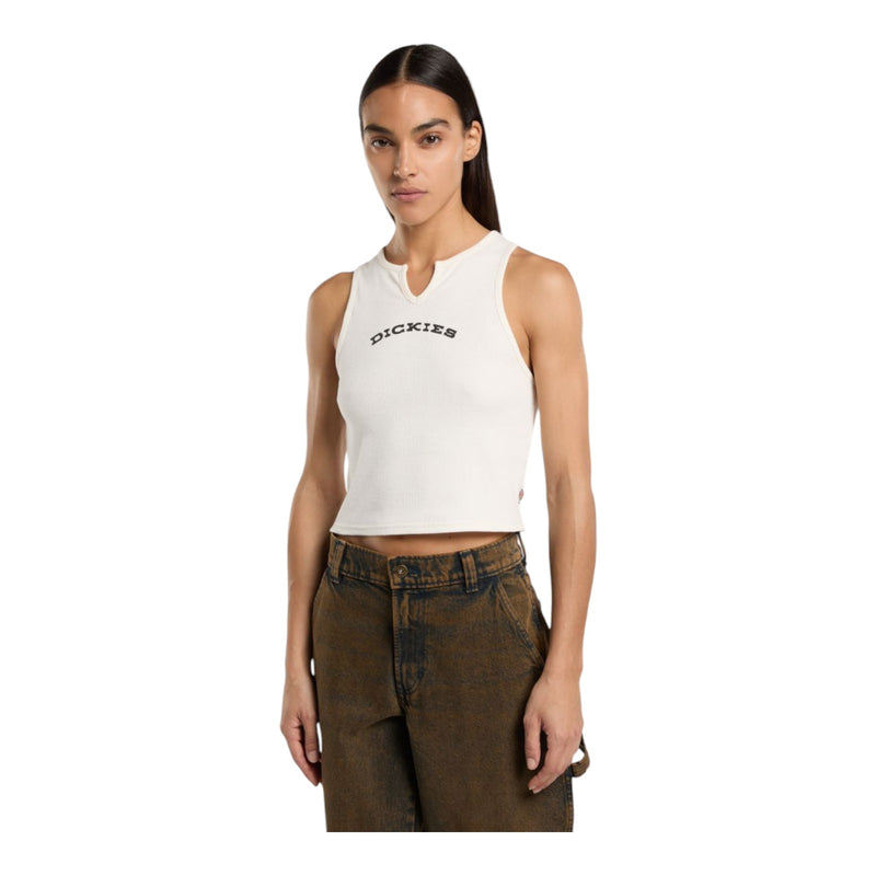 Canotte e top Donna Dickies - V Neck Top W - Bianco
