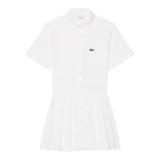 Abiti casual Ragazza Lacoste - Lcg Poplin Pleated Dress - Bianco