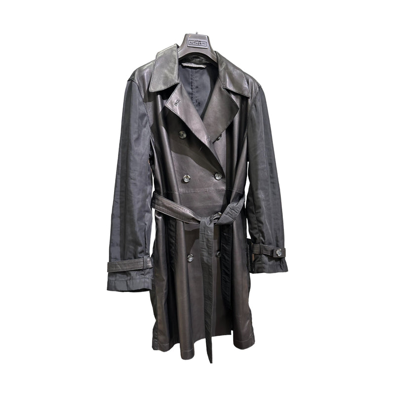 Giubbini Trench Donna Leather Authority - Leyte Mix Pelle/Nylon  Nero