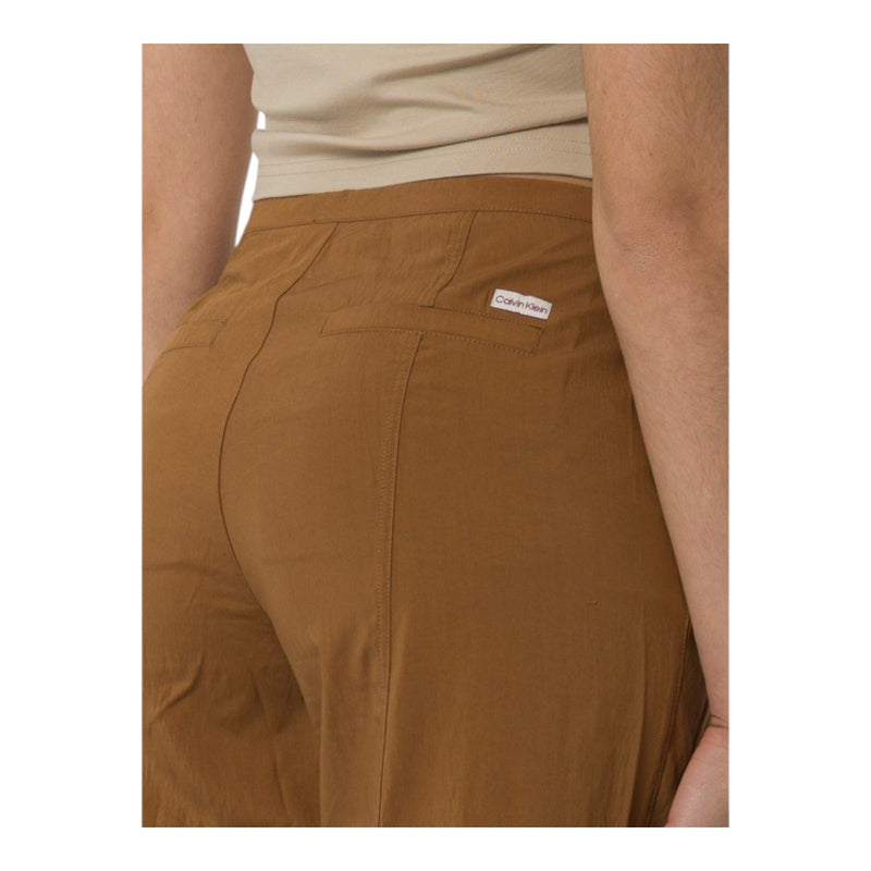 Pantaloni Donna Calvin Klein - Washed Ecovero Nylon Pant - Cammello