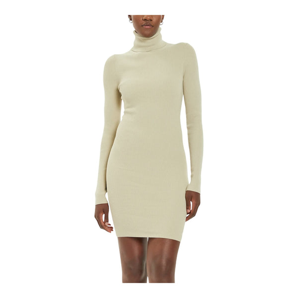 Vestiti casual Donna Calvin Klein - Woven Label Tight Sweater Dress - Beige