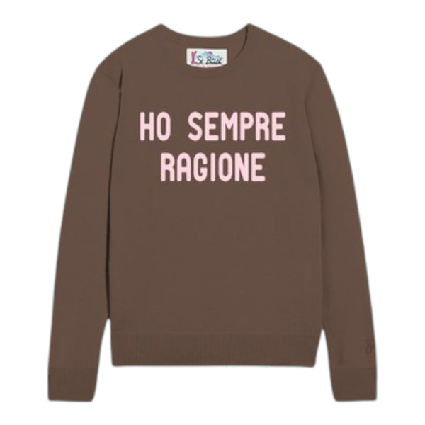 Maglioni Donna Mc2 Saint Barth - New Queen New Crewneck Sweater - Marrone
