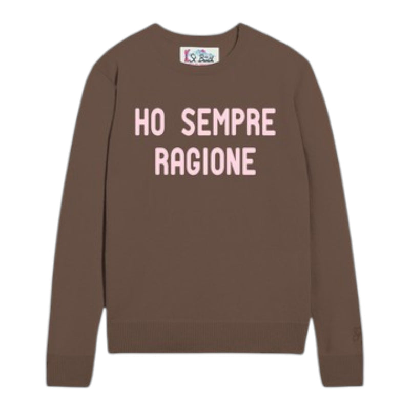 Maglioni Donna Mc2 Saint Barth - New Queen New Crewneck Sweater - Marrone