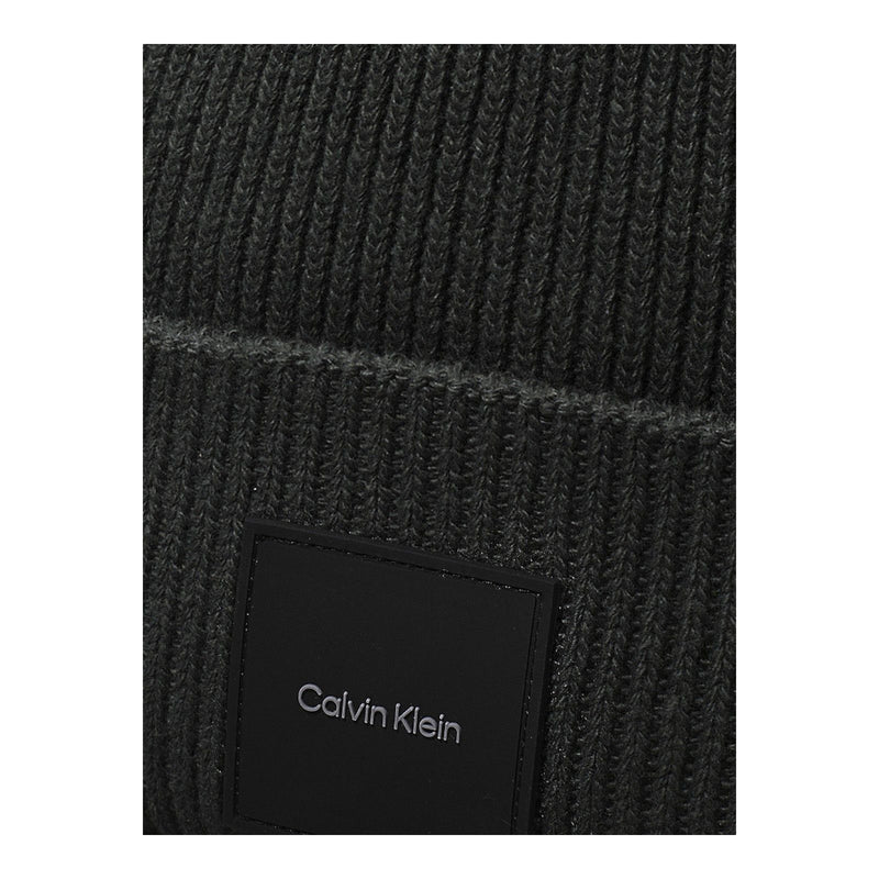 Berretti in maglia Donna Calvin Klein - Cotton/Wool Fine Rib Beanie - Verde