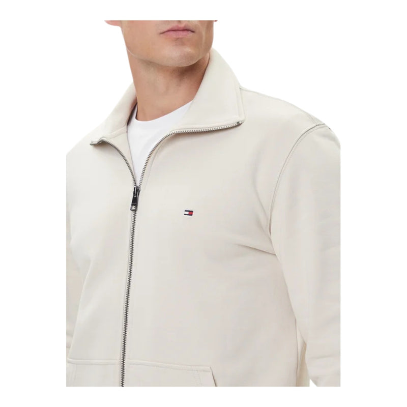 Felpe senza cappuccio Uomo Tommy Hilfiger - Essential Terry Zt Stand Collar - Panna