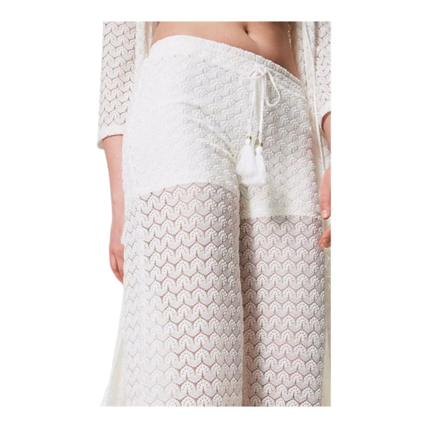 Pantaloni Donna Twinset - Pantalone Palazzo - Bianco