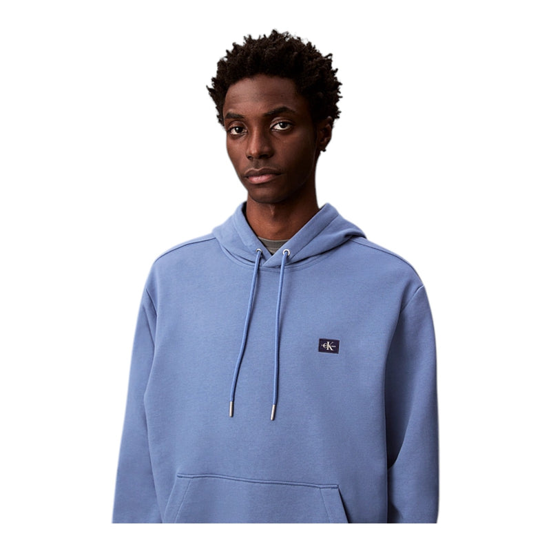 Felpe con cappuccio Uomo Calvin Klein - Ls Eu Badge 350Terry Hoodie - Azzurro
