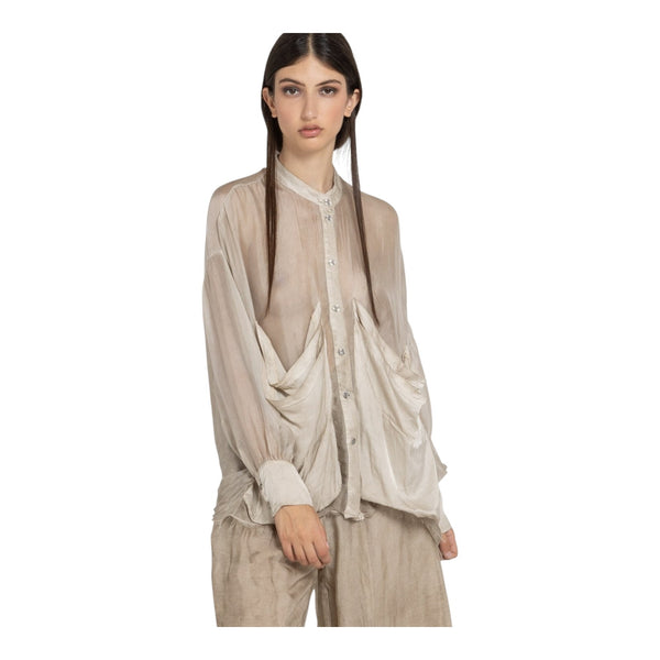 Camicie Donna Sanctamuerte - Camicia Coreana - Sabbia