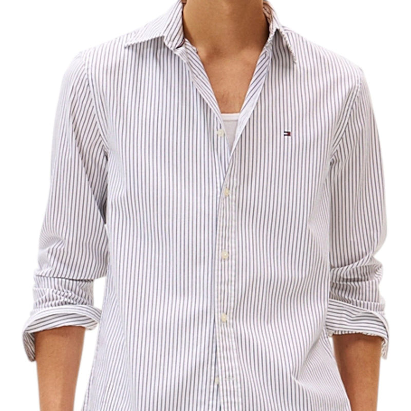 Camicie casual Uomo Tommy Hilfiger - Core Hairline Poplin Rf Shirt - Bianco