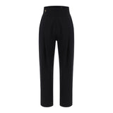 Pantaloni Donna MACRON CLUB HOUSE - Mch Fcf Wmn Luna Milo Long Pant Baln Blk - Nero