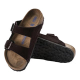 Sandali Unisex Birkenstock - Arizona Suede Leather - Marrone