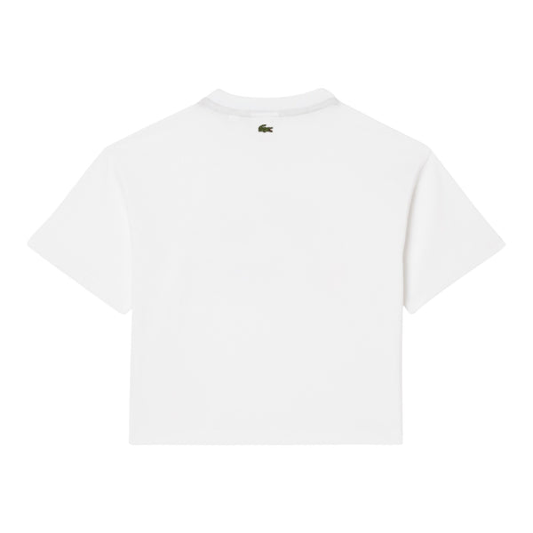 T-shirt Bambino Lacoste - Lcg S/S Knit Top - Bianco