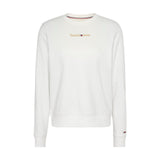 Felpe senza cappuccio Donna Tommy Hilfiger - Tjw Reg Gold Linear Crew - Bianco