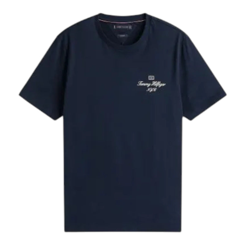 T-shirt Uomo Tommy Hilfiger - Outline Flag Script Tee - Blu