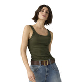 Canotte e top Donna Levi's - Essential Ribbed Tank - Verde