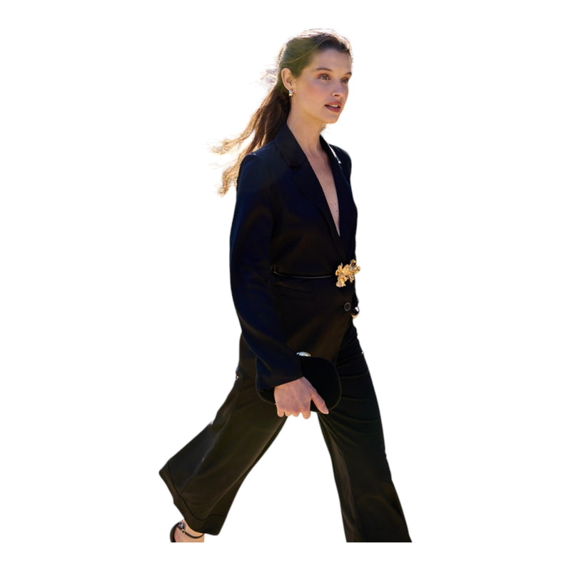 Pantaloni Donna Surkana - Pantalone dritto cropped - Nero