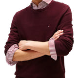 Maglie a manica lunga Uomo Tommy Hilfiger - Essential Structure Crew Neck - Bordeaux