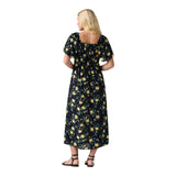 Vestiti casual Donna Levi's - Amara Column Flutter Slv Midi Dress - Nero