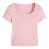 T-shirt Donna Levi's - Essential Sqrd Neck Tee - Rosa