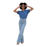 Camicie Donna Surkana - Camicia a maniche corte - Azzurro
