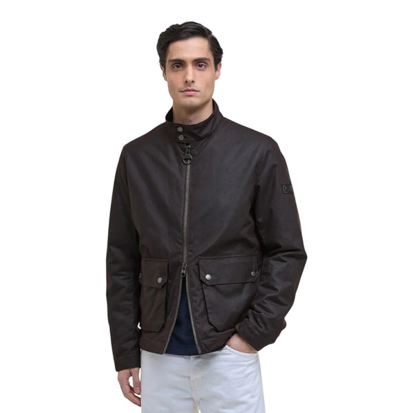 Giubbotti Uomo Barbour International - Lutlaw Harrington Wax Jacket - Marrone