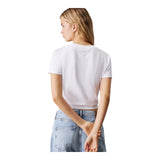 T-shirt Donna Calvin Klein - Placed Institutional Baby Tee - Bianco