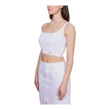Canotte e top Donna Calvin Klein - Woven Label Sweater Bralette - Bianco