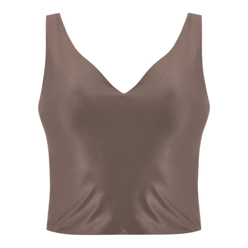 Canotte e top Donna MACRON CLUB HOUSE - Mch Fcf Wmn Beba Yoga Top Brown - Marrone