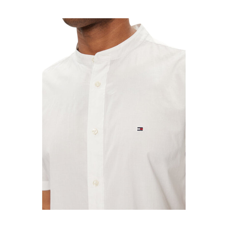 Camicie casual Uomo Tommy Hilfiger - Flex Poplin Mao Rf Shirt S/S - Bianco