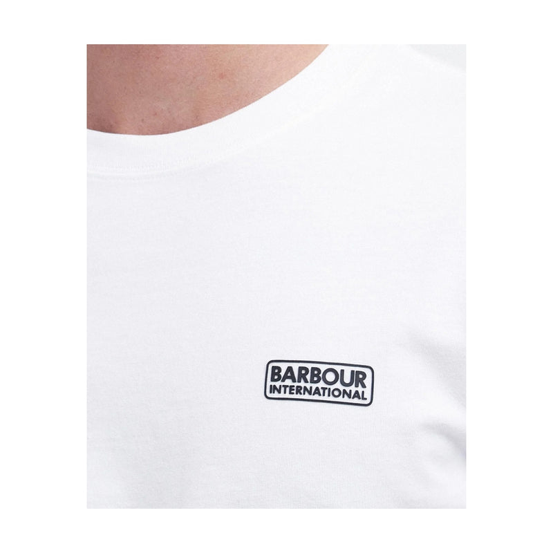 T-shirt Uomo Barbour International - Barbour International Small Logo Tee - Bianco