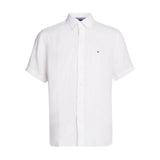 Camicie casual Uomo Tommy Hilfiger - Pigment Dyed Linen Rf Shirt S/S - Bianco