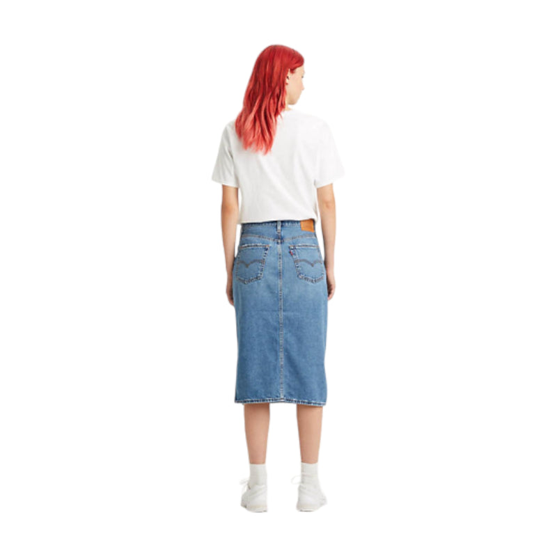 Gonne casual Donna Levi's - Side Slit Skirt - Blu