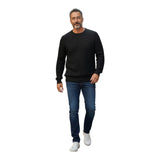 Maglioni Uomo Alpha Studio - Giro Rombi Aran Merinos Pesante - Nero