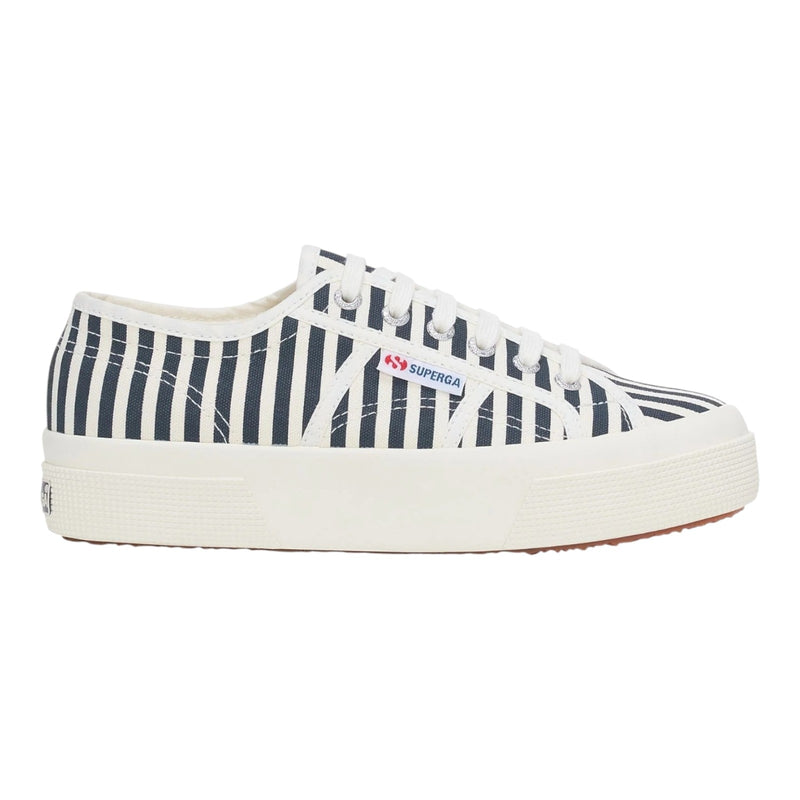 Sneaker Donna Superga - 2740 Stripes Print - Bianco