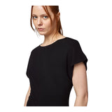 Vestiti casual Donna Alpha Studio - Abito Barca M/M Kimono Midi Viscosa Crepe - Nero