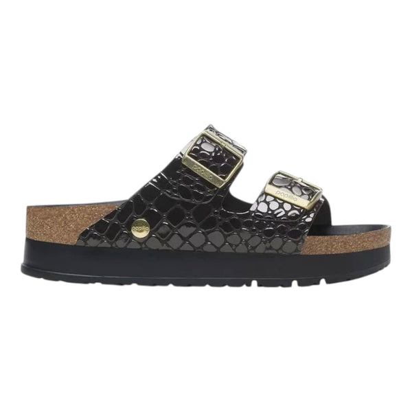 Sandali Donna Birkenstock - Arizona Platf black, Natural Leather Croc - Nero