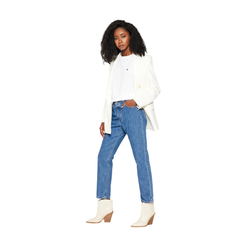 Jeans Donna Levi's - 501 Original Cropped - Celeste